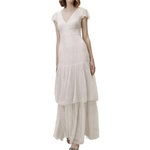 chinese dress ladies Women's Lace Dresses Boho Tassel V-Neck Flare Ruffle Beach Sundress  Sleeveless Asymmetrical Hi-Lo Hem Flowy Maxi Dress Beige at Amazon Women's  Clothing store main image 0